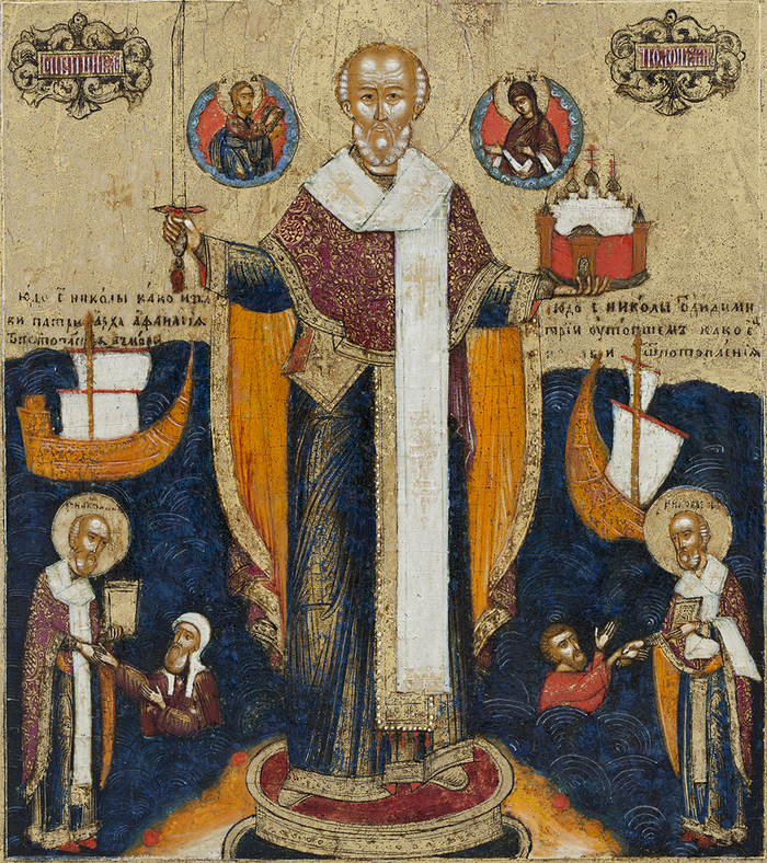 Николай Можайский со сценами жития, 1762 год. Фрагмент.