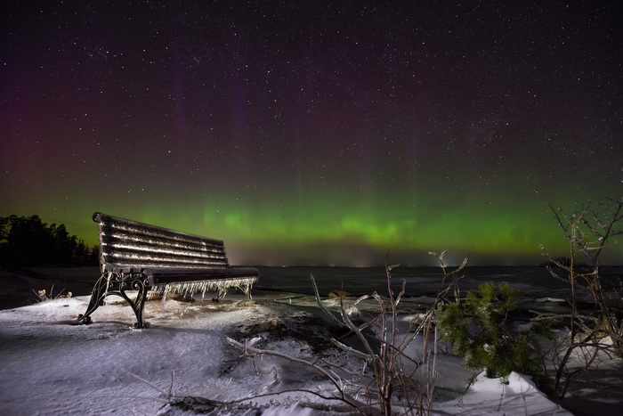 Накануне был ледяной дождь.