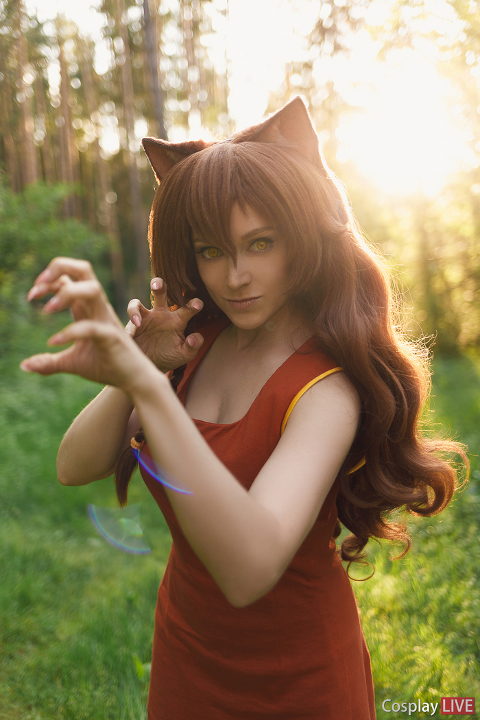 Кошкодевочка в естественной среде обитания Пятничный тег моё, Косплей, Неко, Визуальная новелла, Лето, Бесконечное лето (визуальная новелла), Длиннопост, Фотография