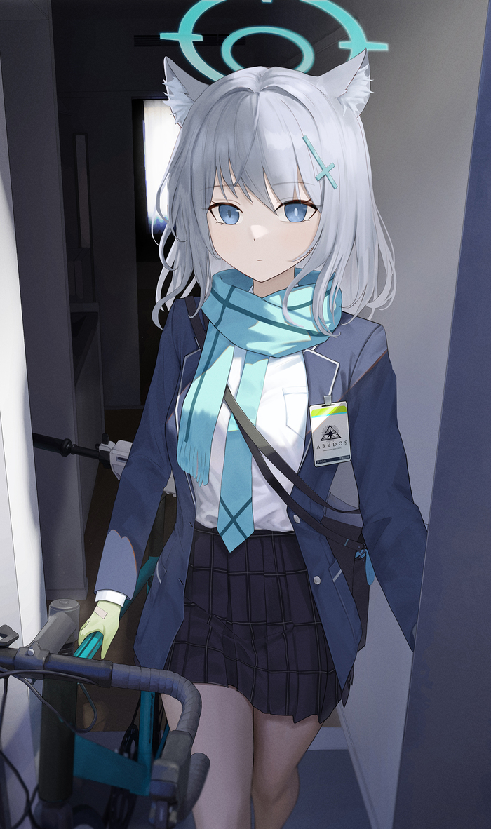 Shiroko Anime Art, , Blue Archive, Sunaookami Shiroko, Animal Ears