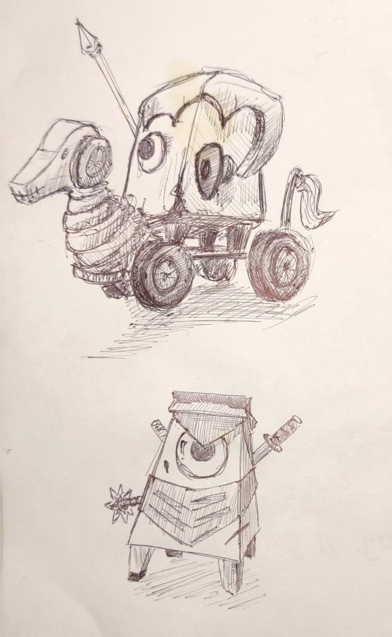 Еще один копейщик, но посмотрите на него... да он на коне! И, кажется, это ниндзя... видимо японский, потому что мы его видим.