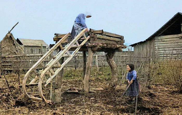 Нелегкая жизнь и судьба Русского села Романовка в Маньчжурской империи. 20 раскрашенных фотографий конца 1930-х годов Старое фото, Колоризация, Историческое фото, Фотография, Маньчжурия, СССР, 1930-е, Репрессии, Староверы, Село, Длиннопост