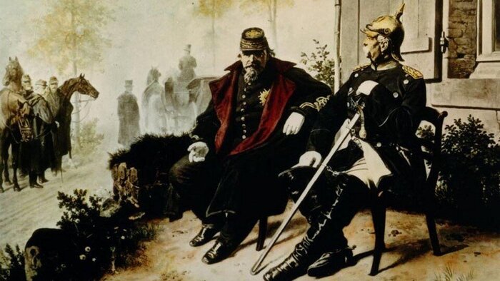 Отто фон Бисмарк и император Франции - Наполеон III после Битвы при Седане. Взято из Яндекс-картинок