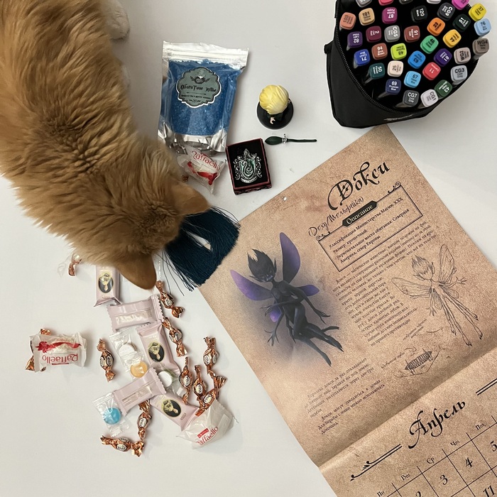 Общий вид, отрезок кота и еще конфетки)