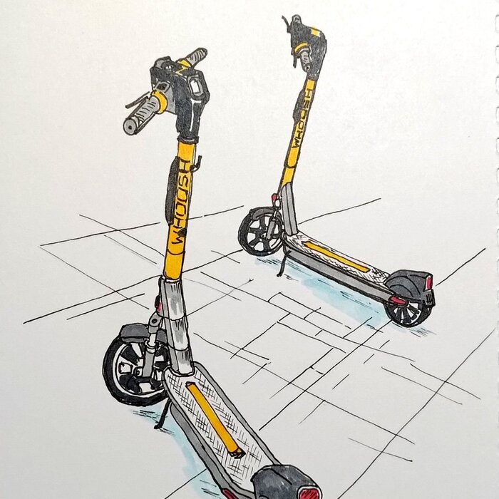 Пришла весна и расставила повсюду самокаты. Люблю самокаты