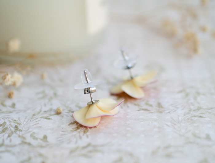 Серьги с анютиными глазками