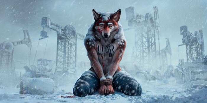 Furrypunk  ,  ,  , Stable Diffusion, Furry Art, , , Furry wolf, Frostpunk