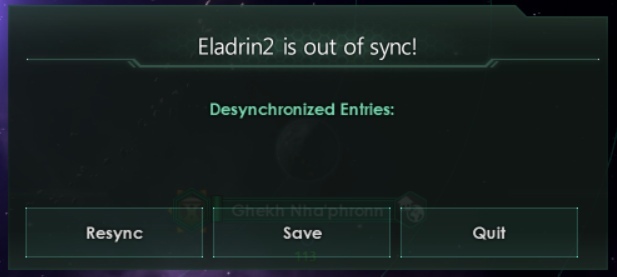 Обычно причина рассинхронизации указывается, но тут пусто, так как она была намеренной
