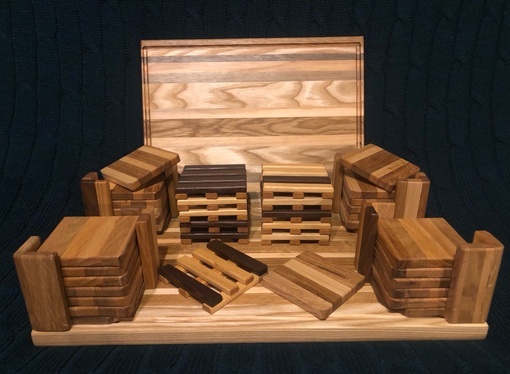 Подставки под кружки в виде поддонов ,материал ясень и термоясень