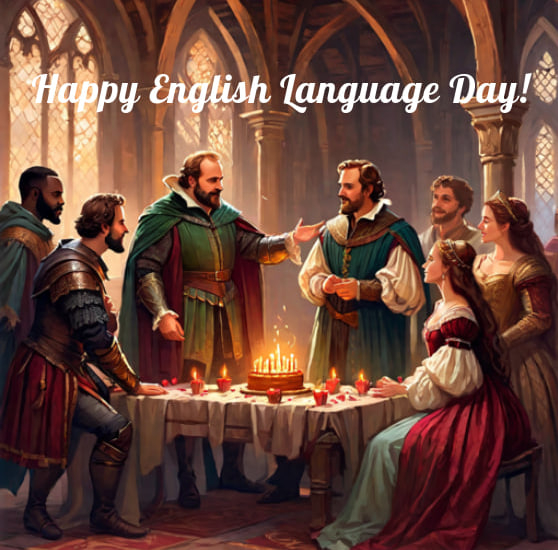 A very Happy English Language Day!  ,  ,  