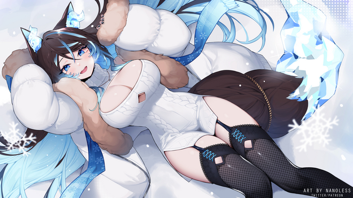 Sinder Anime Art, , Virtual YouTuber, Sinder, Animal Ears, Nanoless, ,  