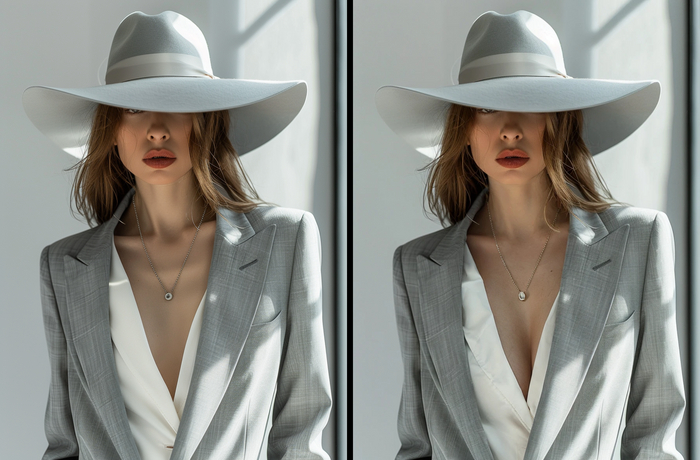 Исходная форма декольте не совсем удачная, и немного поехала анатомия. Но в целом тоже неплохо.