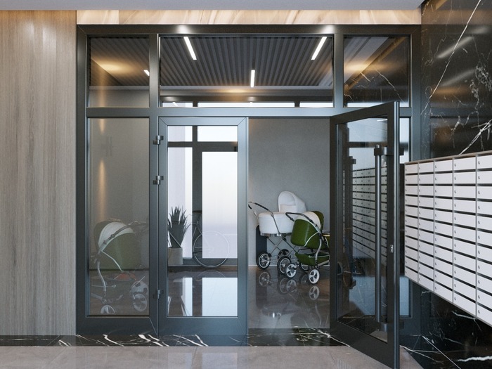 Рендер застройщика - входная группа