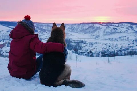 Зимний пейзаж и брат с Марком