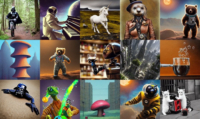 Первые изображения созданные в Stablle Diffusion