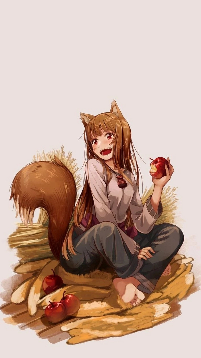 Holo , Anime Art, Holo, Spice and Wolf, Animal Ears