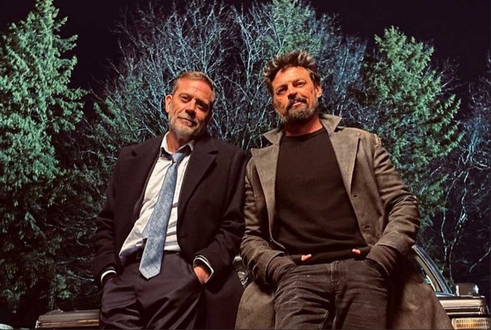 Джеффри Дин Морган и Карл Урбан на фото со съёмок четвёртого сезона "Пацанов"