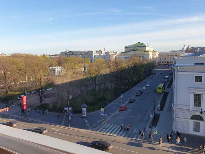 Такой милый начинающий зеленеть Катькин садик
