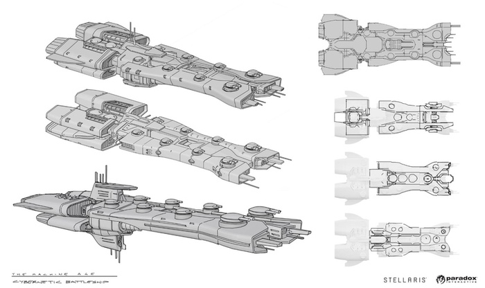 Наброски линкора киборгов