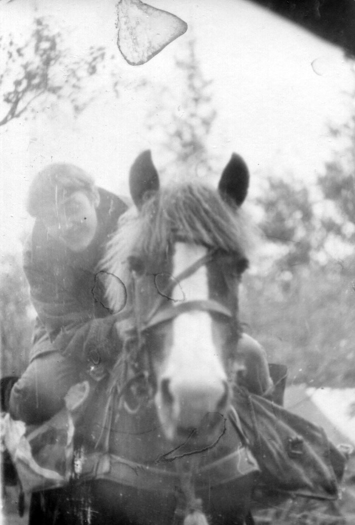 А здесь уже Ласка возит Ирину. Судя по виду - довольны обе.