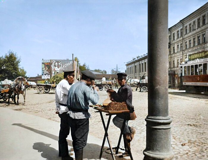 Цветные снимки дореволюционной Москвы. Жизнь и виды города в начале ХХ века. Часть II Старое фото, Историческое фото, История города, Краеведение, Колоризация, Москва, Фотография, Российская империя, 20 век, 19 век, Длиннопост