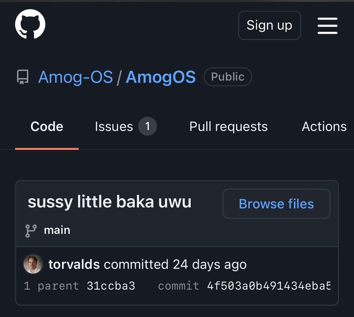 AmogOS IT, Linux, Among Us, Github