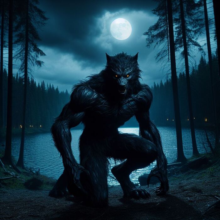 Werewolf  , , , Dall-e, , , ,   , 2D, 