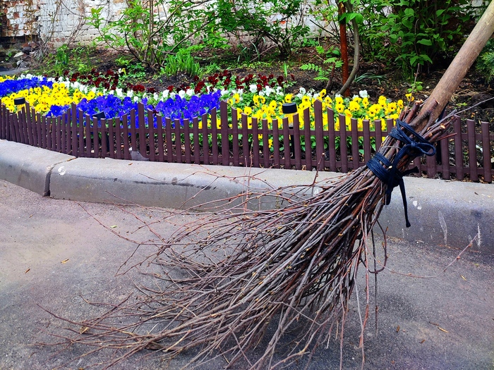 Баба-Яга остановилась посмотреть на цветы