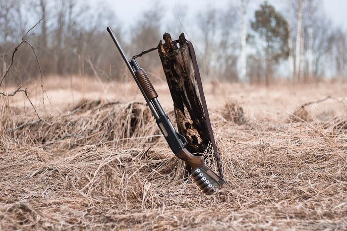 Помповое отечественное ружьё ИЖ-81.