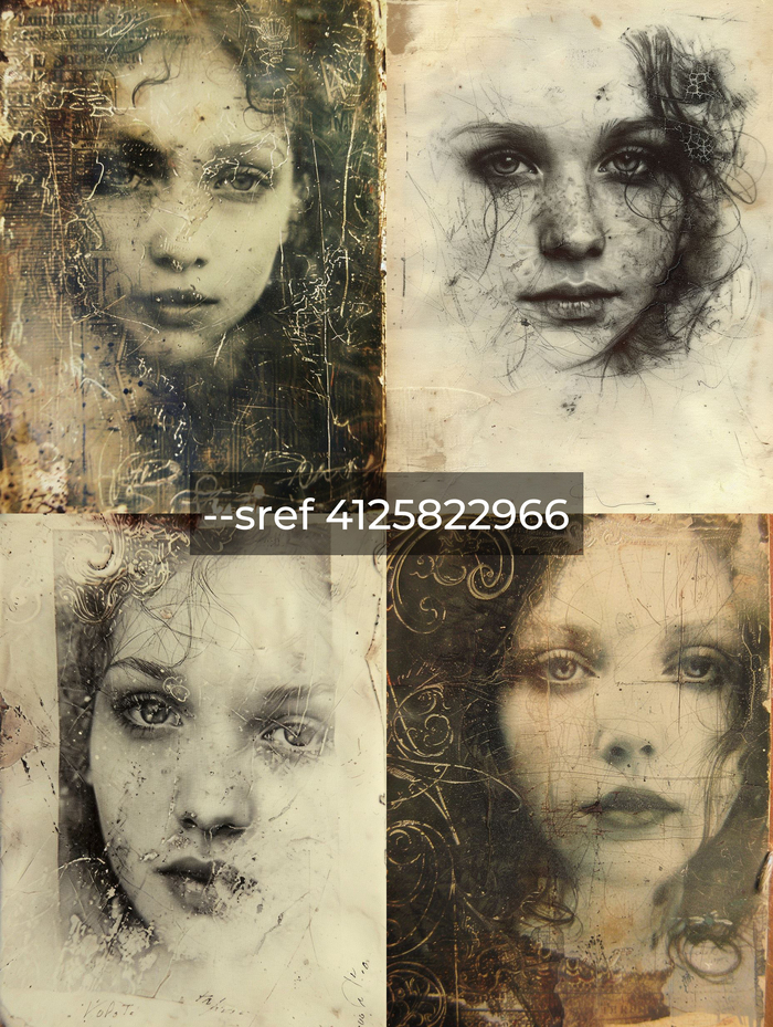 female face --ar 3:4 --sref 4125822966