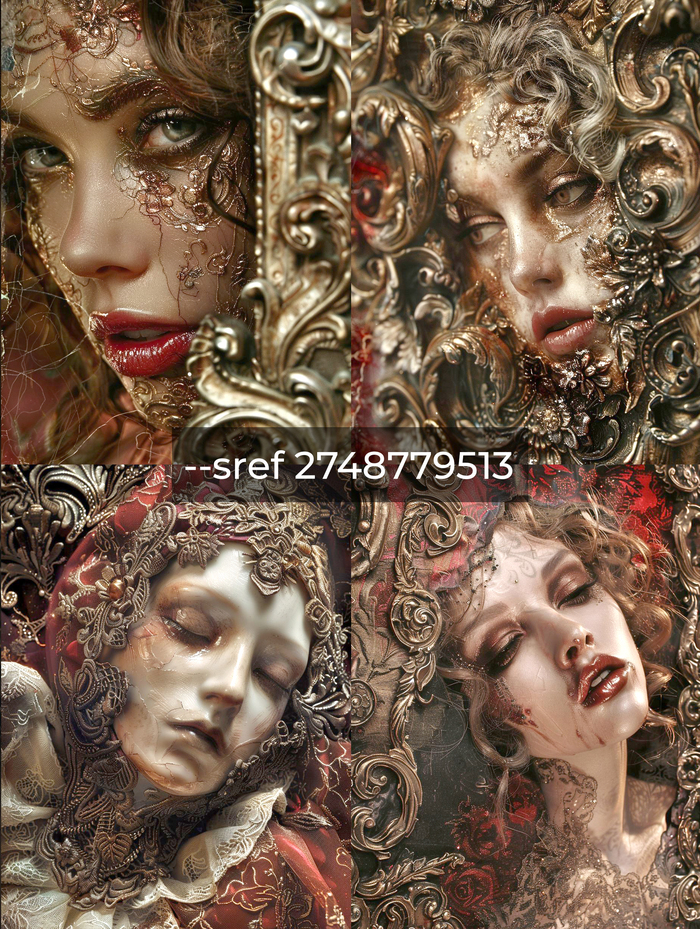 female face --ar 3:4 --sref 2748779513