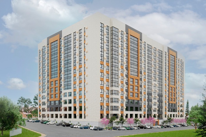 Рендер застройщика - вид с восточной стороны