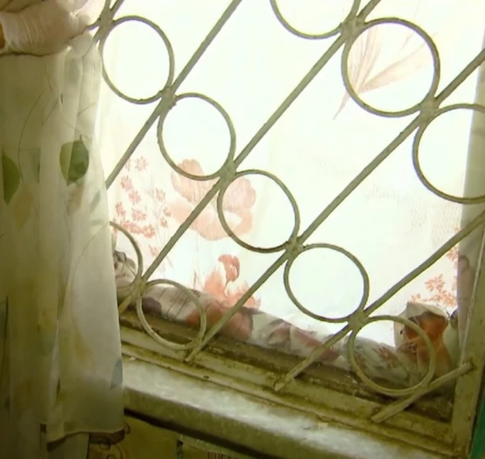 Решетка на окне в доме Ческидовых