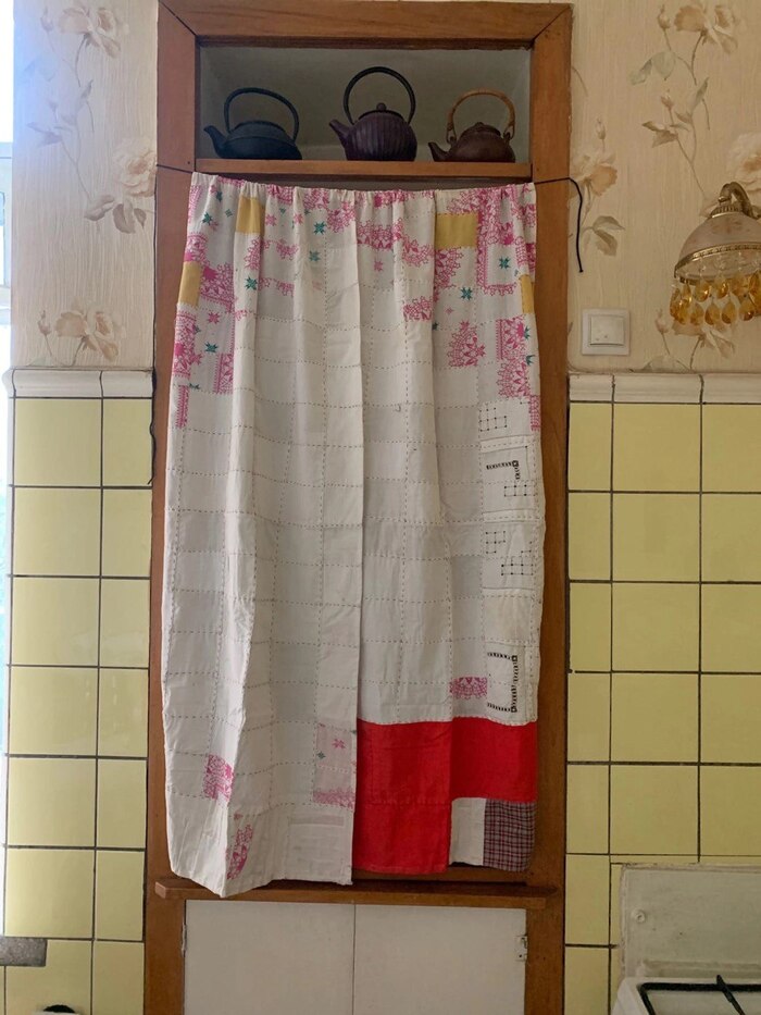 Ткани СССР из бабушкиных запасников, ручная стежка