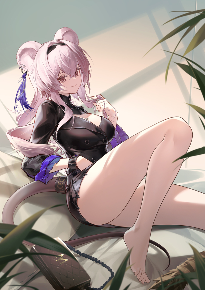 Lin Anime Art, , Arknights, Lin Yuhsia, Animal Ears, , 