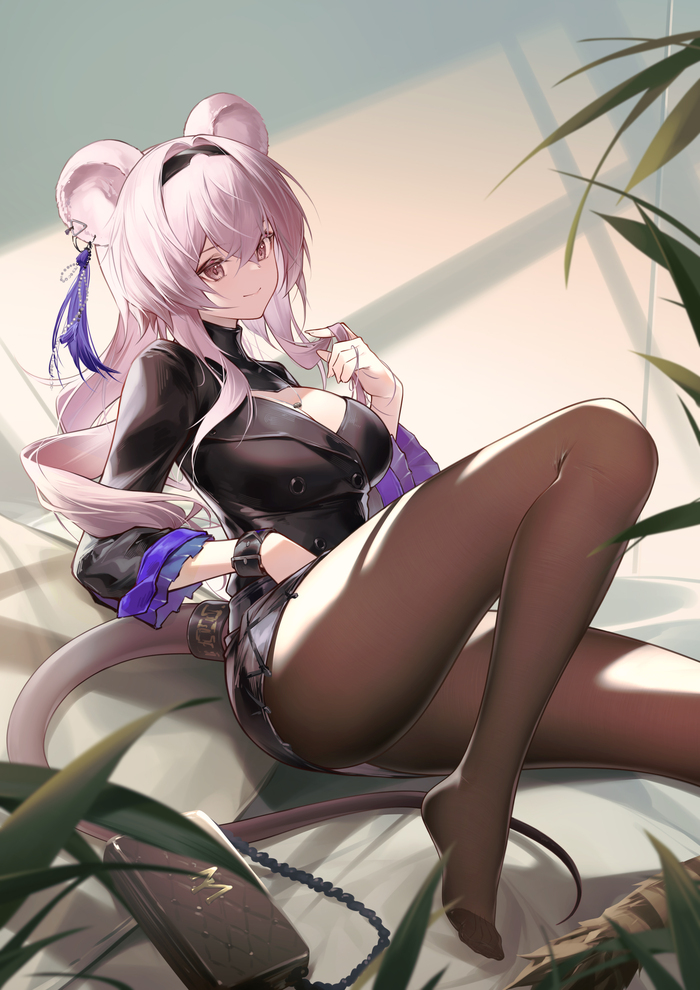 Lin Anime Art, , Arknights, Lin Yuhsia, Animal Ears, , 