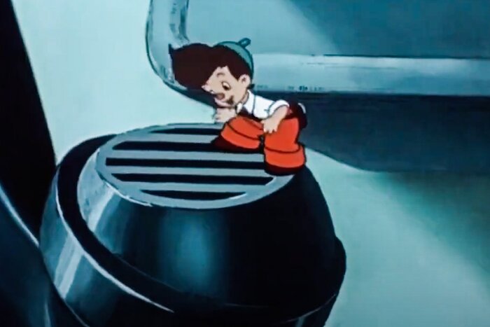 Кадр из мультфильма «Приключения Мурзилки»