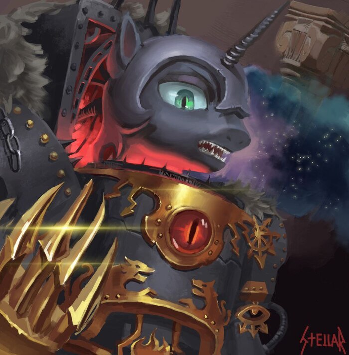  Warhammer 40k, My Little Pony, Princess Luna, Horus, , MLP Crossover