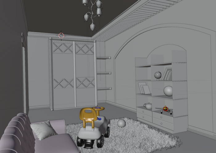 Сцена в Блендере.