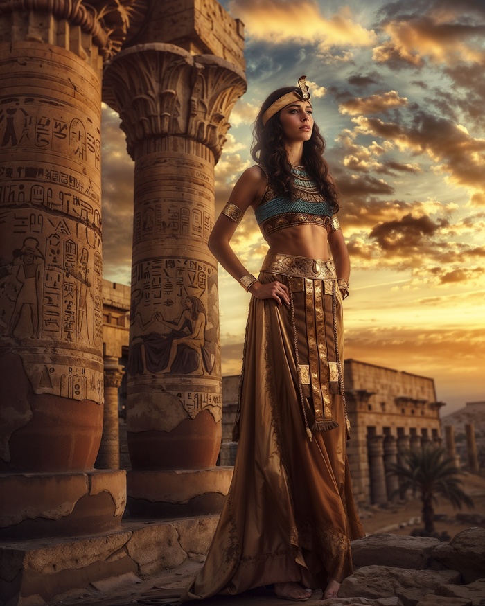 Egypt goddess  , , , Lady, , Goddess, ,   , 2D, Midjourney, 