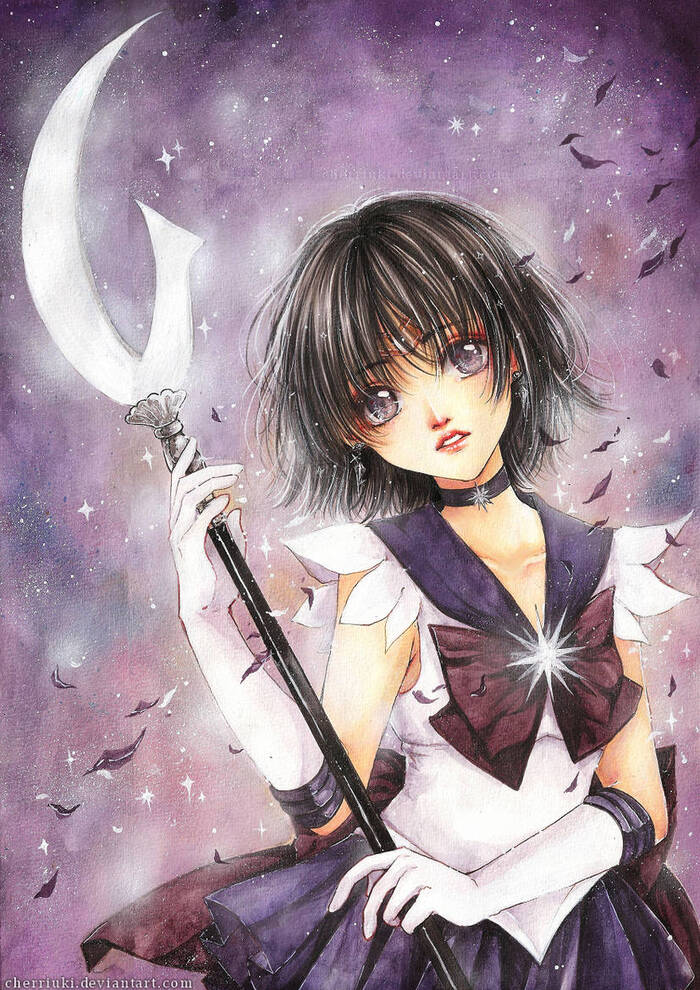   -  ,  Cherriuki! , Sailor Saturn, Sailor Moon, Anime Art, , 2013