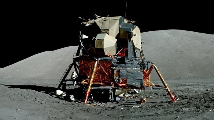 Посадочный лунный модуль "Орел". Фото, сделанное на Луне