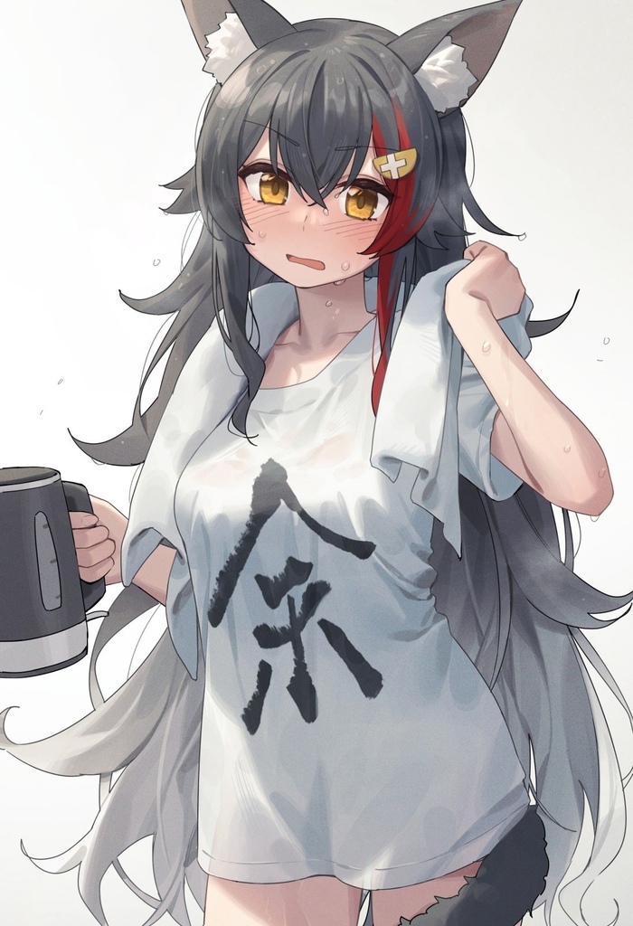 Mio , Anime Art, Ookami Mio, Virtual YouTuber, Hololive, Animal Ears