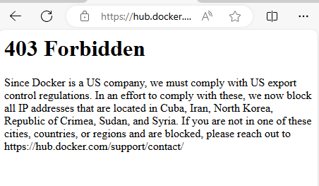 Докерхаб перестал работать в России