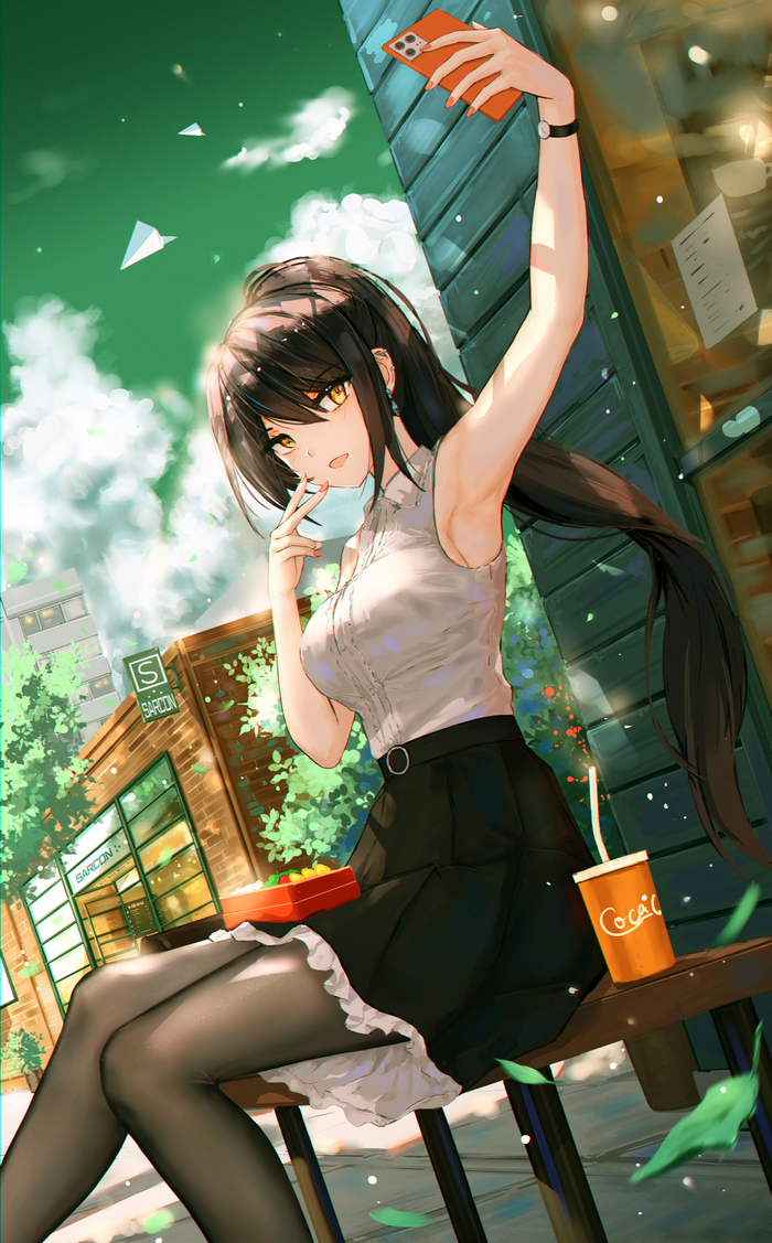 Summer time Anime Art, , Original Character, 