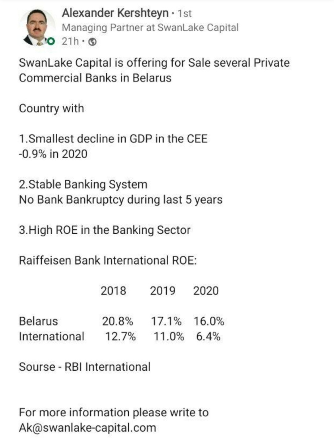 Raiffeisen Bank рассматривает вариант продажи белорусской дочки | Пикабу