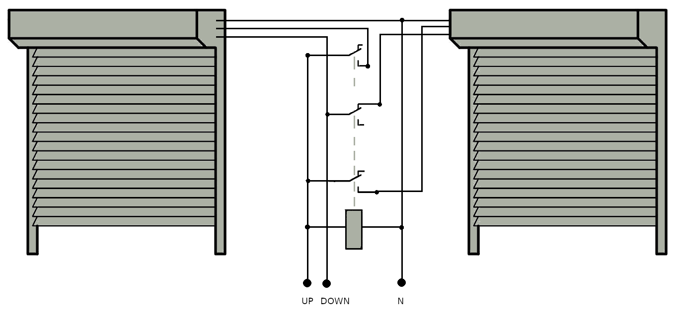 Схема подключения ролеты электрической