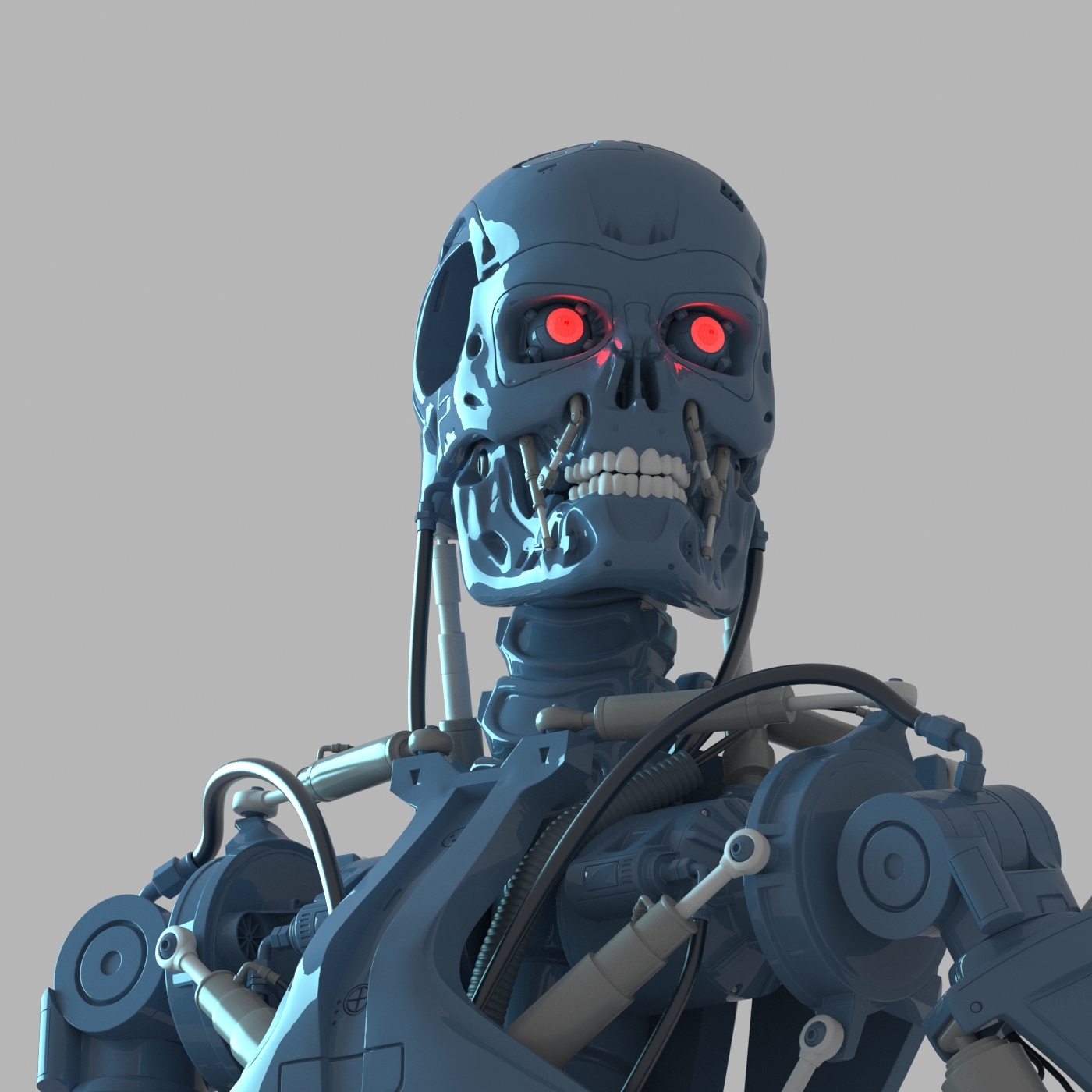 Creation terminator t-800 real 3D model | Пикабу