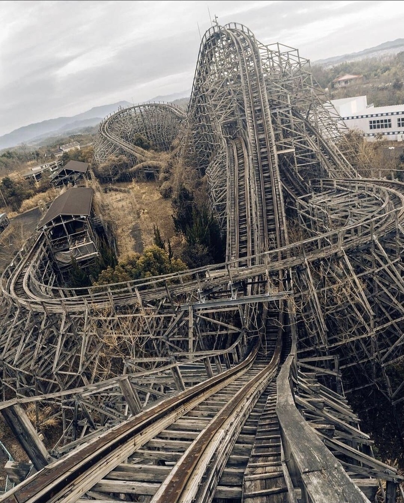 Заброшенный парк развлечений nara dreamland | Пикабу