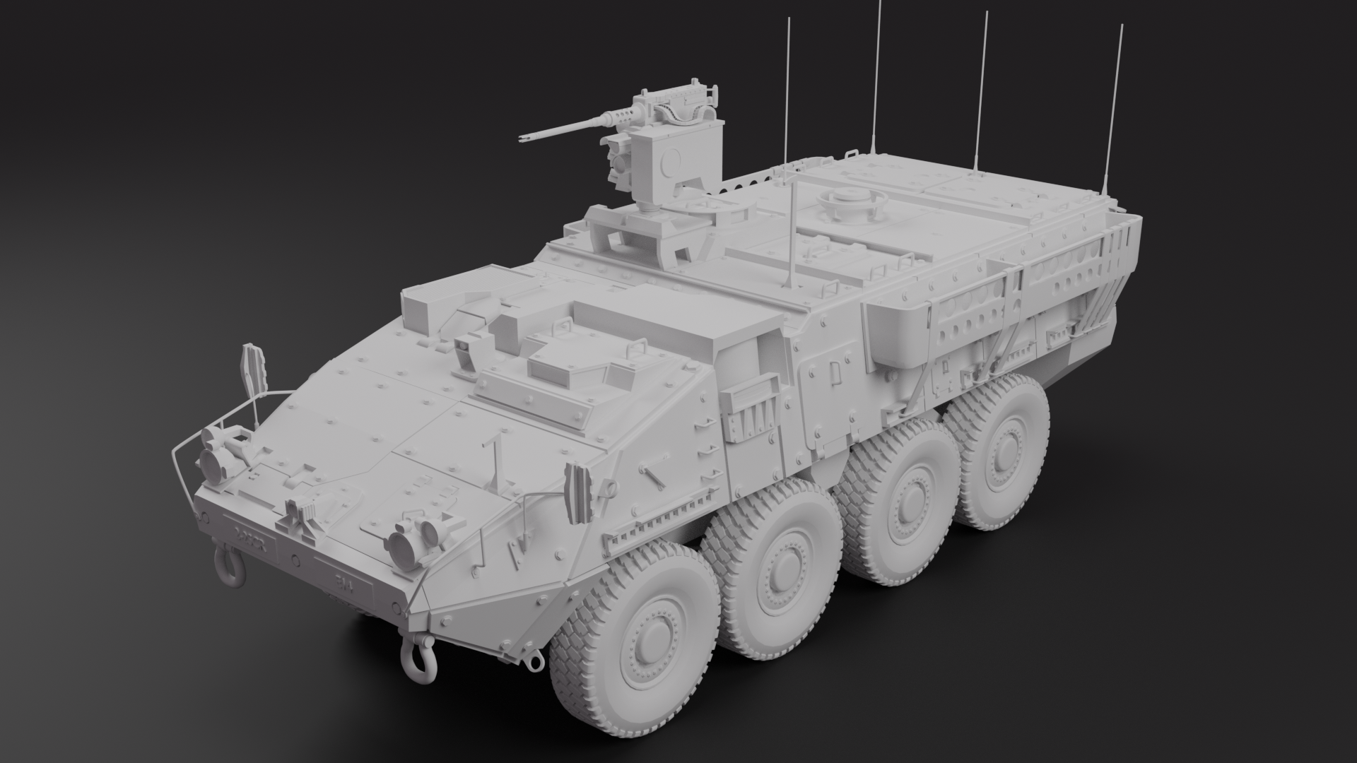 3D Модель M1126 Infantry Carrier Vehicle Stryker | Пикабу